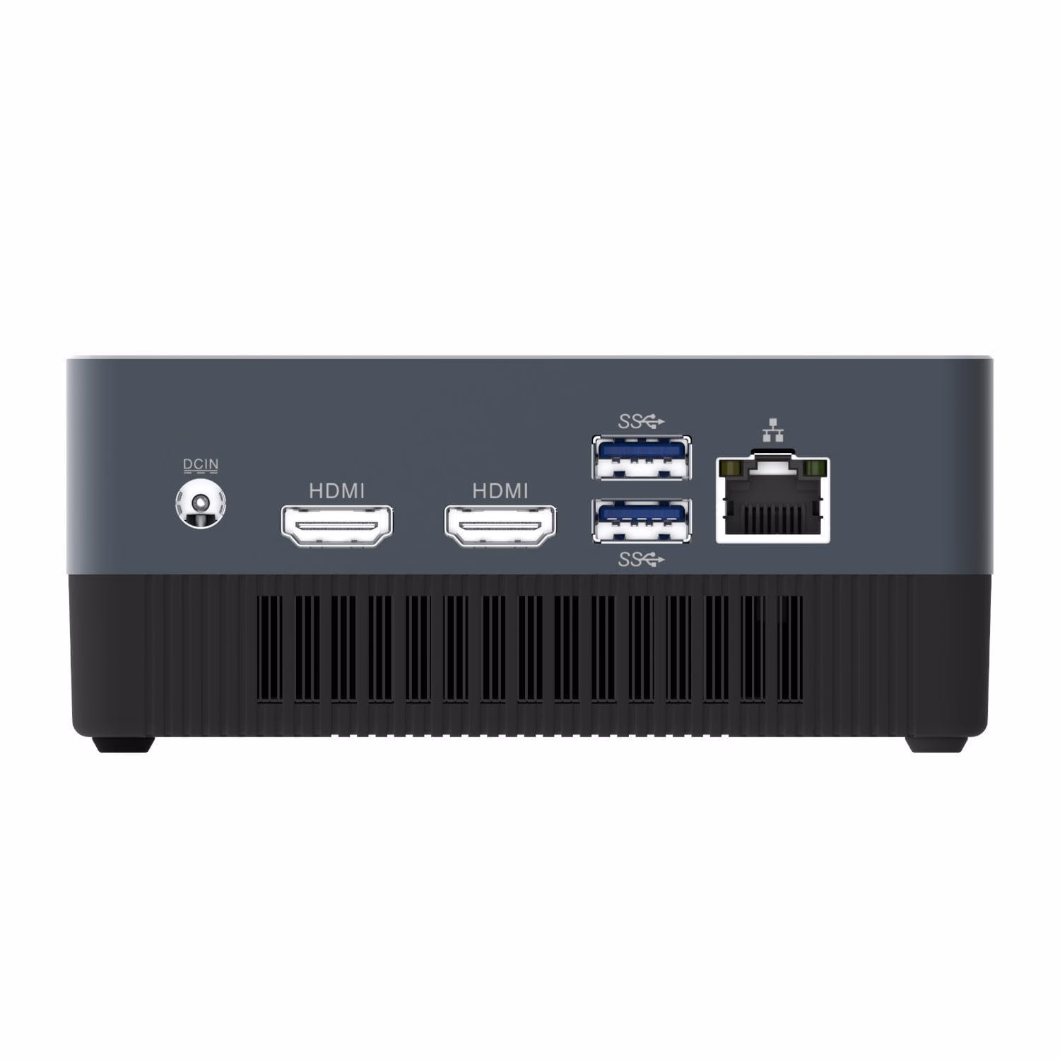 Product image of the compact PCBuilder CUBE Mini PC, showing the small chassis and all-in-one design.