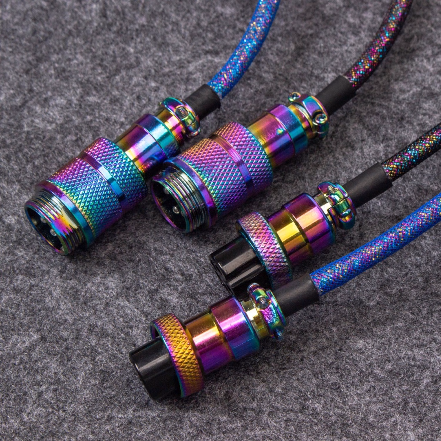 Keychron Premium Coiled Aviator USB Cable | Type-C + USB-A Adapter | Detachable Aviator Connector | 108 cm - Image 4
